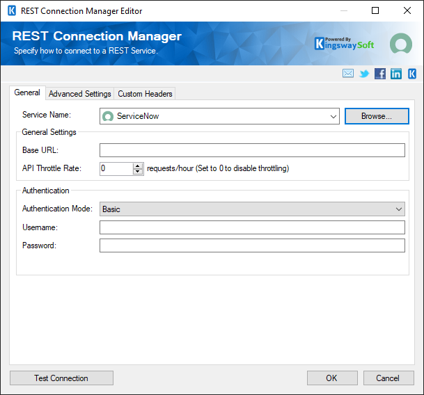 SSIS REST ServiceNow Connection Manager